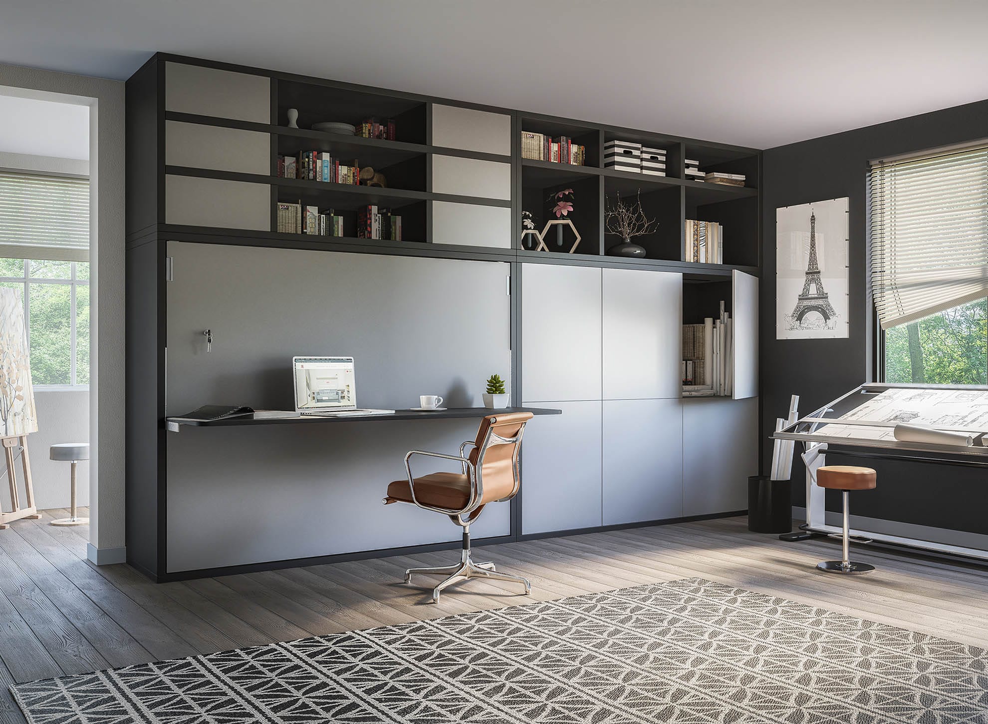 Sängskåp O Desk med skrivbord horisontell - Bild 4