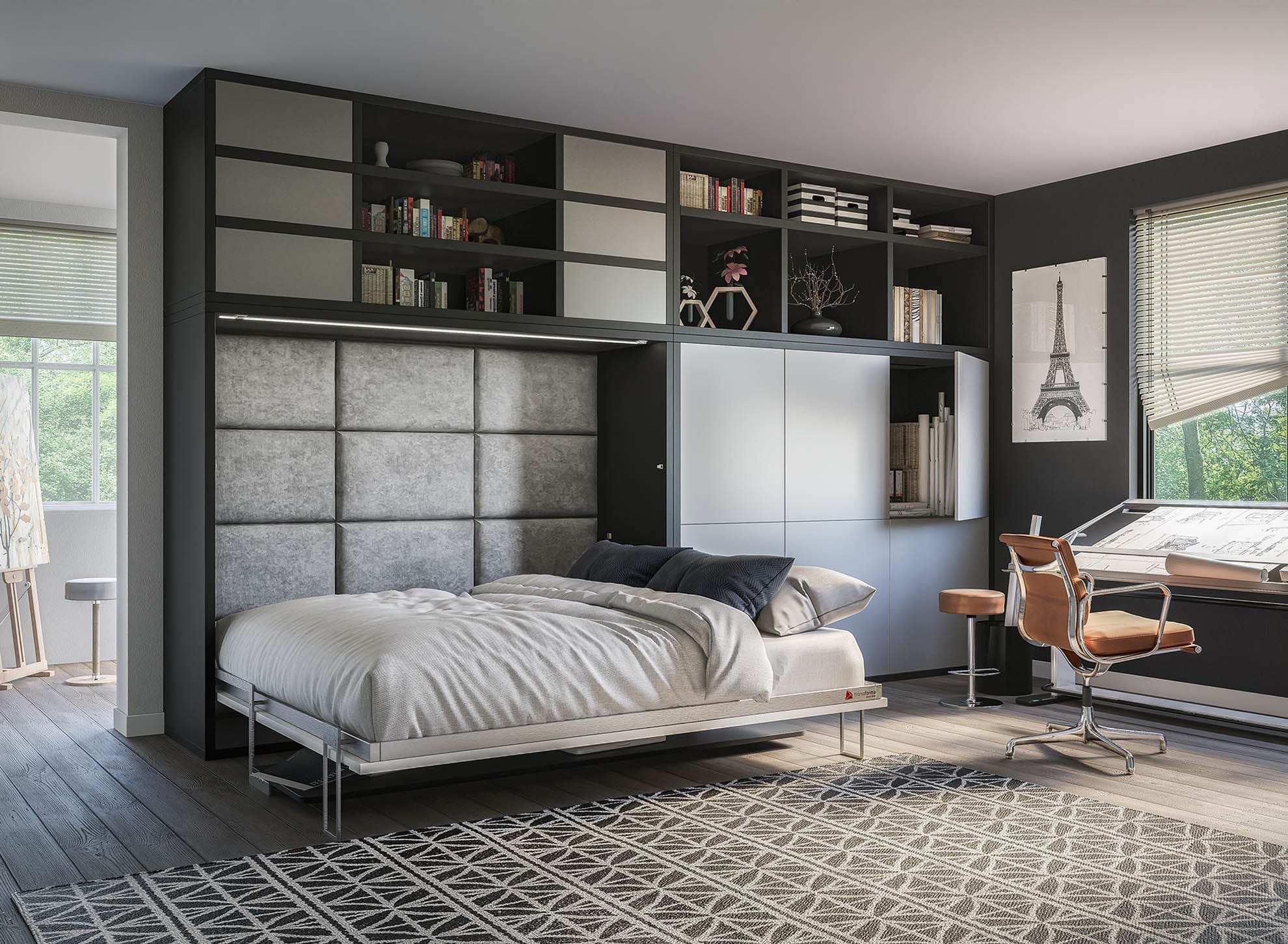 Sängskåp O Desk med skrivbord horisontell - Bild 5